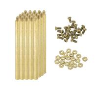 sourcing map M2 Male Brass Hex Spacer Standoffs Screws Nuts, 20 Set Hex Column Screw Nut Assortment Kit M2*40+3 Threaded Standoff for Raspberry Pi PCB Motherboard DIY