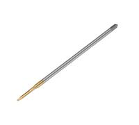 sourcing map M2 x 0.4 H2 Metric Spiral Point Thread Tap, 90mm (3.5") Extra Long Screw Tap Threading Tapping Tool, Titanium Coated 6542 High Speed Steel Machine Taps Tapping Bit