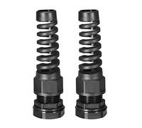 sourcing map M20 Cable Gland Waterproof IP68 Nylon Joint Adjustable Locknut with Strain Relief for 7-11mm Dia Wire, 2 Pcs