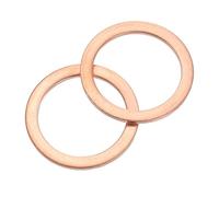 sourcing map M20 Flat Washer, 12 Pcs Copper Ring Flat Washers 26mm OD 1.5 Thick Metal Sealing Gasket Ring for Screws Bolts Nuts