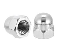 sourcing map M20x2.5 Acorn Cap Nuts, 2Pcs 316 Stainless Steel Dome Cap Head Acorn Nut Hardware Nuts for Bolt Cover, Silvery