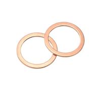 sourcing map M22 Flat Washer, 12 Pcs Copper Ring Flat Washers 28mm OD 1.5 Thick Metal Sealing Gasket Ring for Screws Bolts Nuts