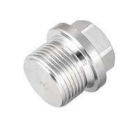 sourcing map M22 X 1.5 Male Outer Hex Head Plug - 304 Stainless Steel Solid Thread Corrosion Resistant Bung Plug Pipe Fitting