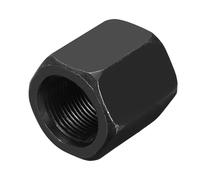 sourcing map M22x1.5mm Pitch Hex Coupling Nuts, 35mm / 1.4" Length Grade 10.9 Carbon Steel Fully Threaded Rod Coupling Nut Stud Fine Thread Pipe Connector Fasteners, Black