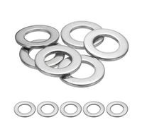 sourcing map M24 Flat Washer for Screw, 6Pcs 304 Stainless Steel Washers 24MM ID x 44MM OD x 4MM Thick for Bolts, Factories Repair, Kitchens, Shops, and Outdoor Construction (Silver Tone)