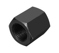 sourcing map M24x2mm Pitch Hex Coupling Nuts, 38mm / 1.5" Length Grade 10.9 Carbon Steel Fully Threaded Rod Coupling Nut Stud Fine Thread Pipe Connector Fasteners, Black