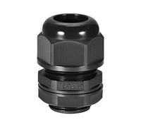sourcing map M25 Cable Gland 2 Holes Waterproof IP68 Nylon Joint Adjustable Locknut for 6.4-8.7mm Dia Wire