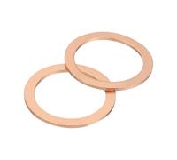 sourcing map M27 Flat Washer, 8 Pcs Copper Ring Flat Washers 35mm OD Metal Sealing Gasket Ring for Screws Bolts Nuts