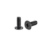 sourcing map M2x5mm Phillips Screw Fastener Black 3.8mm Dia Screw Head for Laptop PC TV Fan Switch 50pcs