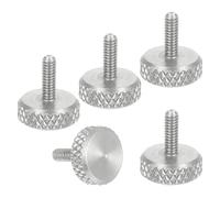 sourcing map M2x6mm Vernier Caliper Screws, 304 Stainless Steel Flat Head Thumb Screws Metric Diamond Knurled Head Bolts Grip Knobs Hand Tighten Thread Fasteners Lock Position, 5 Pcs