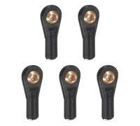 sourcing map M2xL18mm 2mm Center Hole RC Plastic Tied Rod Ends Link Ball Joint Head Kit Ball Head Link Joints Steering Linkage Upgrade Accessories for RC Crawler Car Pack of 5, Black