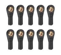 sourcing map M2xL18mm 2mm Center Hole RC Plastic Tied Rod Ends Link Ball Joint Head Kit Ball Head Link Joints Steering Linkage Upgrade Accessories for RC Crawler Car Pack of 10, Black