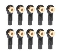 sourcing map M2xL19mm 2mm Center Hole RC Plastic Tied Rod Ends Link Ball Joint Head Kit Ball Head Link Joint with Shim Steering Linkage Upgrade Accessories for RC Crawler Car Pack of 10, Black