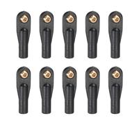 sourcing map M2xL26mm 2mm Center Hole RC Plastic Tied Rod Ends Link Ball Joint Head Kit Ball Head Link Joints Steering Linkage Upgrade Accessories for RC Crawler Car Pack of 10, Black