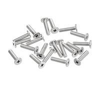sourcing map M3-0.5 x 12mm 50Pcs Flat Round Head Screws 304 Stainless Steel Phillips Drive Machine Screws Hardware Fastener for Furniture Connection