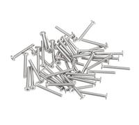 sourcing map M3-0.5 x 25mm 100Pcs Flat Round Head Screws 304 Stainless Steel Phillips Drive Machine Screws Hardware Fastener for Furniture Connection