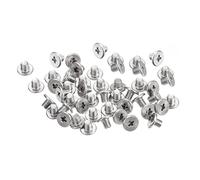 sourcing map M3-0.5 x 3mm 50Pcs Flat Round Head Screws 304 Stainless Steel Phillips Drive Machine Screws Hardware Fastener for Furniture Connection