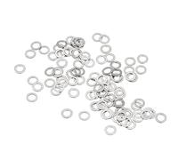 sourcing map M3 304 Stainless Steel Flat Washers, 100pcs 3x5x0.3mm Ultra Thin Flat Spacers for Screw Bolt, Electronic Repair, Automotive