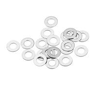 sourcing map M3 304 Stainless Steel Flat Washers, 20pcs 3x6x0.5mm Ultra Thin Flat Spacers for Screw Bolt, Electronic Repair, Automotive
