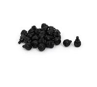 sourcing map M3.5x5mm Male Thread Metal Computer Desktop PC Case Thumb Screws Black 25pcs