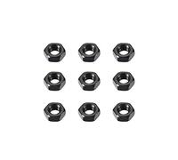 sourcing map M3 Carbon Steel Grade 8 Hexagon Hex Nut Black 100pcs