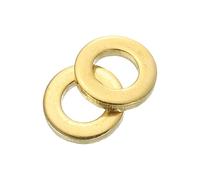 sourcing map M3 Flat Washer, 240 Pcs Brass Ring Flat Washers 6mm OD 1mm Thick Metal Sealing Gasket Ring for Screws Bolts Nuts