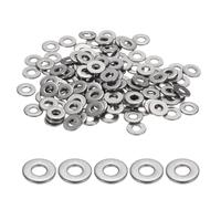 sourcing map M3 Flat Washer for Screw, 200Pcs 304 Stainless Steel Washers 3MM ID x 8MM OD x 1MM Thick for Bolts, Factories Repair, Kitchens, Shops, and Outdoor Construction (Silver Tone)
