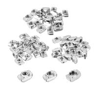 sourcing map M3/M4/M5 120Pcs T Nuts Sliding T Slot Nut Fastener Carbon Steel Nickel Plated for 2020 Series T Slot Aluminum Extrusion Profile