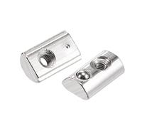 sourcing map M3 T Slot Nuts Roll in Spring T-nut with Ball Carbon Steel for 2020 Series Aluminum Extrusion Profile Rail with 6mm Slot 30Pcs