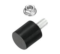 sourcing map M3 Thread Rubber Mounts, Vibration Isolators, Cylindrical Shock Absorber with Studs 8 x 8mm with Non-Slip Lock Nuts