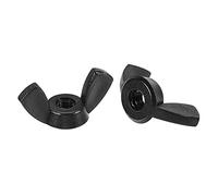 sourcing map M3 Wing Nuts Nylon Butterfly Nut Hand Twist Tighten Fasteners Black 25pcs