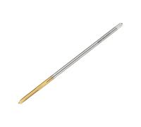 sourcing map M3 x 0.5 H2 Metric Spiral Point Thread Tap, 100mm (4") Extra Long Screw Tap Threading Tapping Tool, Titanium Coated 6542 High Speed Steel Machine Taps Tapping Bit