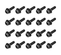 sourcing map M3 x 12mm Carbon Steel Phillips Pan Head Machine Screws Bolts Combine with Spring Washer and Plain Washers 20pcs