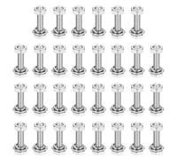 sourcing map M3 x 14mm 304 Stainless Steel Hex Head Screws Bolts, Nuts, Flat & Lock Washers Assortment Kit, Fully Threaded, Bright Finish for Home, Electronic, Machine, 50 Sets