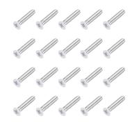 sourcing map M3 x 14mm Flat Countersunk Head Machine Screws 304 Stainless Steel Full Thread Phillips Drive Cross Screw for Furniture Connection Electrical Appliances (White, Pack of 20)