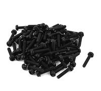 sourcing map M3 x 15mm Nylon Phillips Cross Pan Head Machine Screws Black Pack of 50