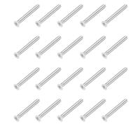 sourcing map M3 x 25mm Flat Countersunk Head Machine Screws 304 Stainless Steel Full Thread Phillips Drive Cross Screw for Furniture Connection Electrical Appliances (White, Pack of 20)