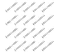 sourcing map M3 x 30mm Flat Countersunk Head Machine Screws 304 Stainless Steel Full Thread Phillips Drive Cross Screw for Furniture Connection Electrical Appliances (White, Pack of 20)