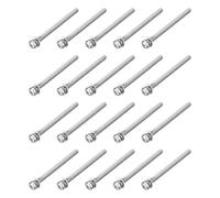 sourcing map M3 x 40mm 304 Stainless Steel Phillips Pan Head Machine Screws Bolts Combine with Spring Washer and Plain Washers 20Pcs