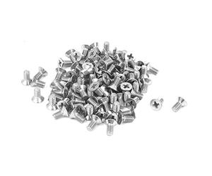 sourcing map M3 x 6mm Phillips Flat Head Countersunk Bolts Machine Screws 100pcs