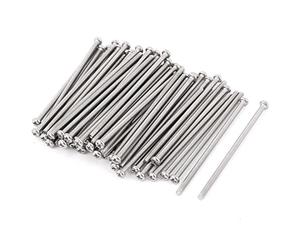 sourcing map M3 x 70mm 304 Stainless Steel Phillips Pan Head Screws Bolt 60pcs