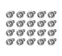 sourcing map M3 x 8mm Stainless Steel Phillips Pan Head Machine Screws Bolts Combine with Spring Washer and Plain Washers 20pcs
