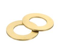 sourcing map M30 Flat Washer, 2 Pcs Brass Ring Flat Washers 54mm OD 3mm Thick Metal Sealing Gasket Ring for Screws Bolts Nuts