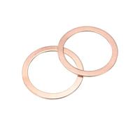 sourcing map M30 Flat Washer, 3 Pcs Copper Ring Flat Washers 38mm OD 1.5 Thick Metal Sealing Gasket Ring for Screws Bolts Nuts