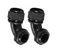 sourcing map M32 Cable Gland, 90 Degree Elbow Nylon Joint IP68 Waterproof Spiral Adjustable Cord Connector with Gaskets for 16-22mm Wire
