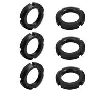 sourcing map M33x1.5mm Retaining Four-Slot Slotted Round Nut, 6Pcs Carbon Steel Round Lock Nut for Various Rolling Bearings, Industrial Field, Black