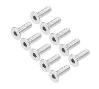 sourcing map M3x10mm Flat Head Machine Screws Inner Hex Screw 304 Stainless Steel Fasteners Bolts 40Pcs