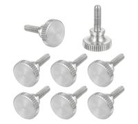 sourcing map M3x10mm Knurled Thumb Screws, 304 Stainless Steel Diamond Head Thumb Screws Metric Knurled Head Bolts with Shoulder Grip Knobs Hand Tighten Thread Fasteners, 11mm Dia. 8 Pcs