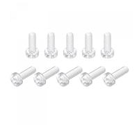 sourcing map M3x10mm Plastic Phillips Bolts 100pcs PC Pan Head Machine Screws Transparent