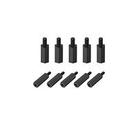 sourcing map M3x12mm+6mm Male-Female Hex Nylon PCB Motherboard Spacer Standoff for FPV Drone Quadcopter, Computer & Circuit Board Black 75pcs
